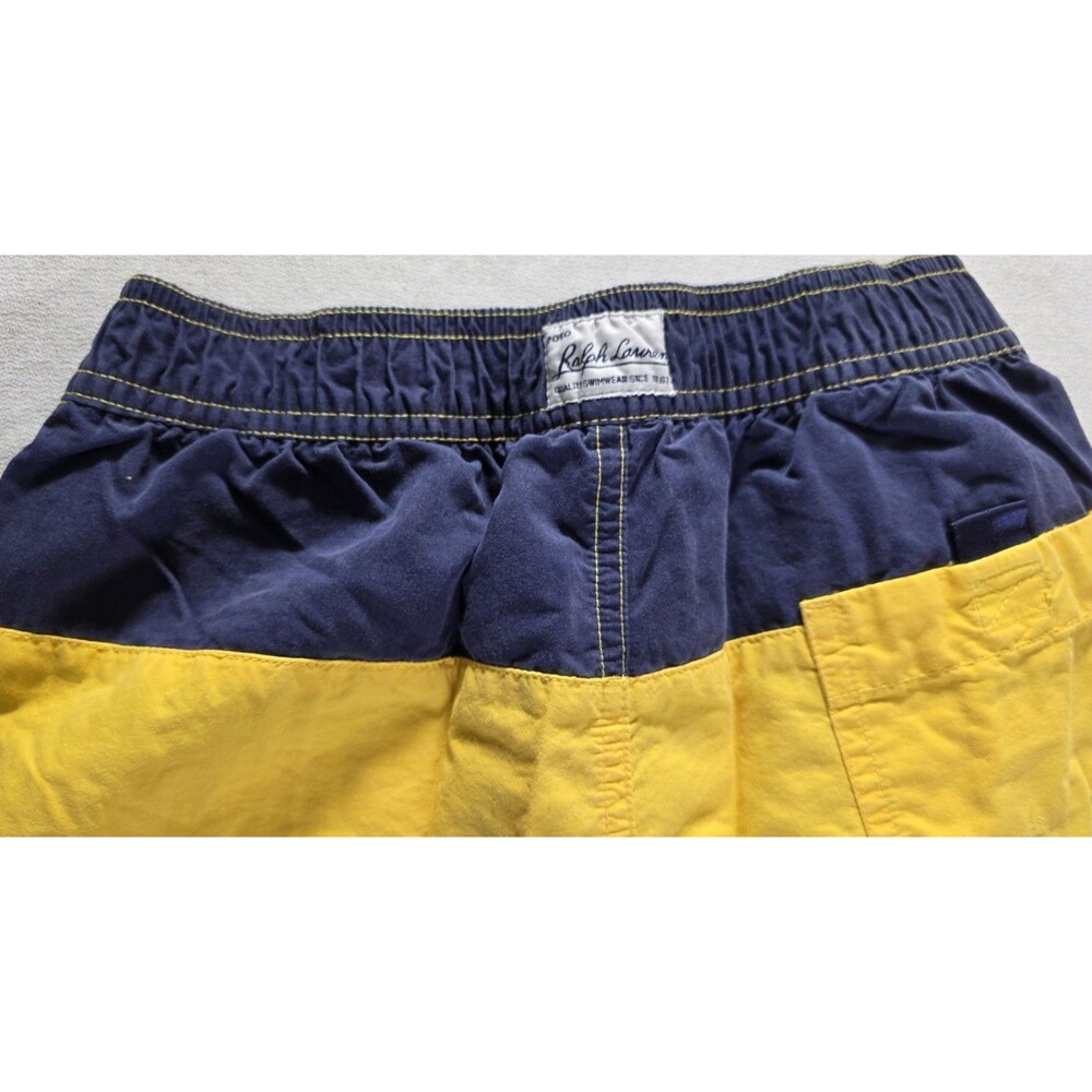 Polo  Ralph Lauren Gold Yellow and Size Blue Bathing SMALL Suit  - Boys 8/10